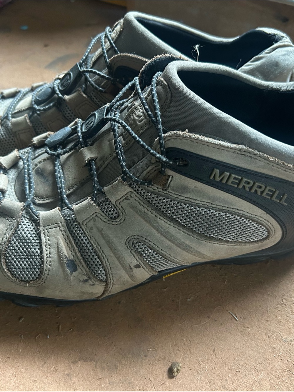 Merrell Men's Taupe and Gray Trail Running Shoes Chameleon Stretch